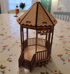 Laser Cut Bandstand Model Free Vector File