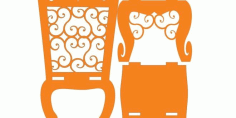 Laser Cut Barbie Chair Cnc 2d Cut Free DXF File