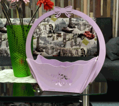 Laser Cut Basket 3 Free Vector File