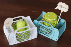 Laser Cut Baskets For Spices Free Vector File