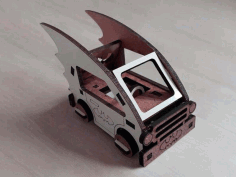 Laser Cut Batman Small Toy Car Model Free Vector File