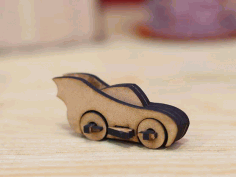 Laser Cut Batman Toy Car Miniature Car Model Free DXF File