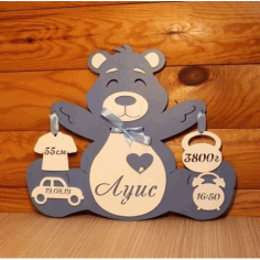 Laser Cut Bear Model Free DXF File