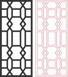 Laser Cut Beautiful Living Room Partition Pattern Free DXF File