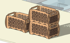 Laser Cut Beautiful Wooden Stackable Storage Box Free Vector File