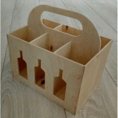 Laser Cut Beer Box Caddy Free Vector File, Free Vectors File