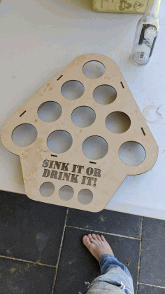 Laser Cut Beer Pong Rack Drawing Free DXF File