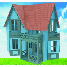 Laser Cut Betsy Hagar Doll House 4mm Free Vector File
