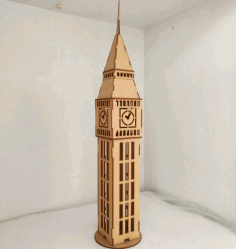 Laser Cut Big Ben 3d Model Free Vector File