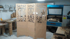 Laser Cut Biombo Modelo 01 Free Vector File