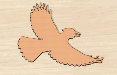 Laser Cut Bird Flying Wood Cutout Free DXF File