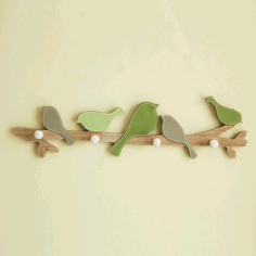 Laser Cut Bird Hanger Free Vector File