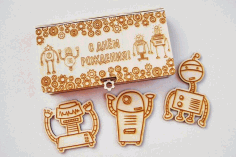 Laser Cut Birthday Wooden Gift Box Free Vector File
