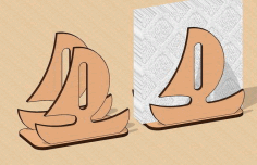 Laser Cut Boat Napkin Holder Free DXF File