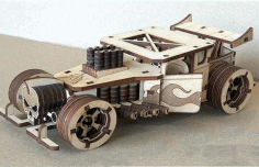 Laser Cut Bones Shaker 3d Puzzle Model Toy Car Free Vector File