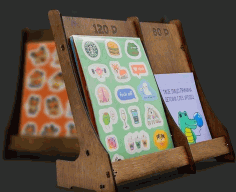 Laser Cut Book Display Stand Free DXF File