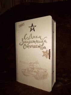 Laser Cut Book Like Wine Box Free DXF File