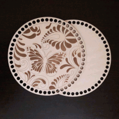 Laser Cut Bottoms For Knitting Butterfly Layout Free Vector File