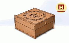 Laser Cut Box 120x120x60 Free DXF File