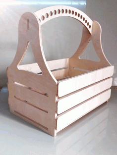 Laser Cut Box Basket Flower Pots Free DXF File