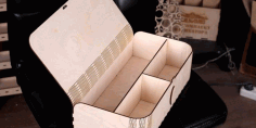 Laser Cut Box Folding Lid Free DXF File