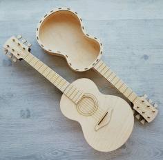 Laser Cut Box Guitar Free DXF File