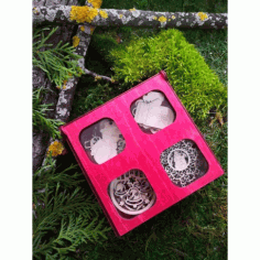 Laser Cut Box With Ornaments Free Vector File
