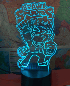 Laser Cut Brawl Stars Nightlight 3d Illusion Lamp Free Vector File