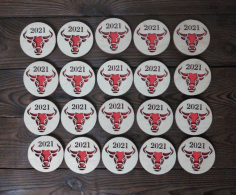 Laser Cut Bull 2021 Magnet Free Vector File
