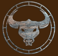 Laser Cut Bull Clock Free Vector File