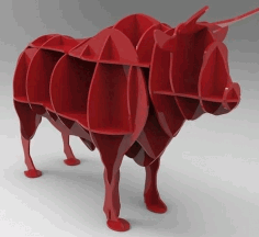 Laser Cut Bull Shelf Free Vector File