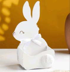 Laser Cut Bunny Flower Box Planter Free DXF File