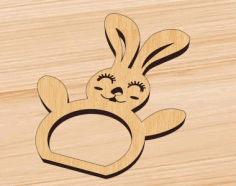 Laser Cut Bunny Napkin Holder Ring Free Vector File
