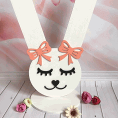 Laser Cut Bunny Rubber Bands And Hairpins Stand Vector Free Vector File