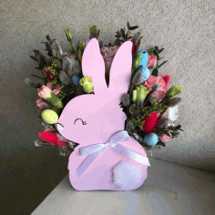 Laser Cut Bunny Table Decor Free Vector File