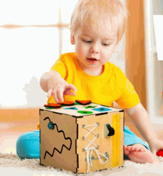 Laser Cut Busy Cube Wood Toys Travel Gift Free DXF File