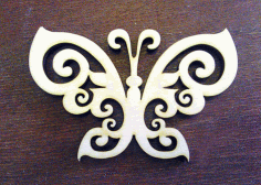 Laser Cut Butterfly Shape Plywood Free Vector File
