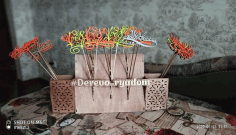 Laser Cut Cake Topper Rack Organizer Free Vector File