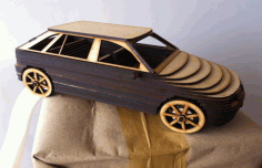 Laser Cut Car Mdf 3d Puzzle Free Vector File
