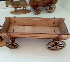 Laser Cut Cart 4mm Plywood Free Vector File