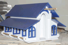 Laser Cut Casa Aves House Free DXF File