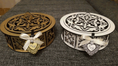 Laser Cut Casket Pair Free Vector File