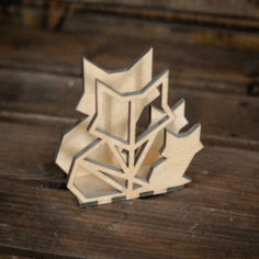 Laser Cut Cat Napkin Holder Free Vector File, Free Vectors File