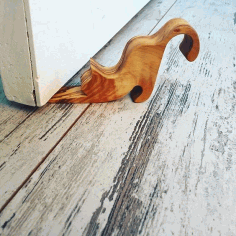 Laser Cut Cat Shaped Door Wedge Free DXF File