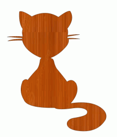 Laser Cut Cat Tag Personalized Pet Wooden Free Vector File