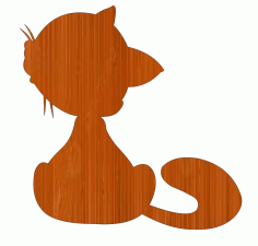 Laser Cut Cat Unfinished Design Free Vector File
