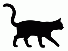 Laser Cut Cat Unfinished Silhouette Free Vector File