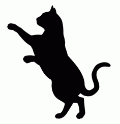 Laser Cut Cat Wood Diy Crafts Unfinished Silhouette Free Vector File