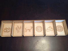 Laser Cut Catan Card Holder 4mm Plywood Free DXF File