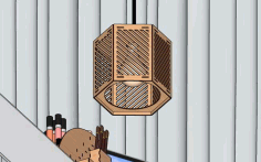 Laser Cut Celling Lamp Wooden Hanging Light Free DXF File
